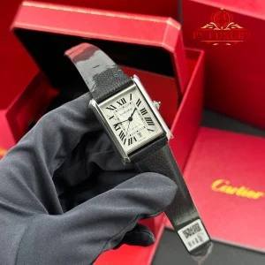 Đồng Hồ Nam Cartier Tank Must WSTA0040 Silver Dial Dây Da Replica 1:1 AF 31mm x 41mm