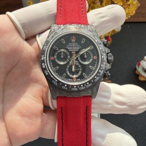 DiW Rolex Daytona All Carbon Red Edition Unique Piece Red Nilon Strap Super Clone 40mm