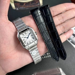 Đồng Hồ Cartier Santos WSSA0029 Mặt Trắng Rep 1:1 Cao Nhất 35.1mm