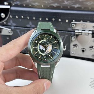 Đồng Hồ Omega Seamaster Aqua Terra GMT Worldtimer Màu Xanh Lá Rep 1:1 VSF 43mm