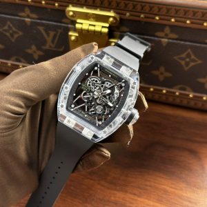 Đồng Hồ Richard Mille RM35-01 Vỏ Sapphire Trong Suốt Rep 1:1 Nhà Máy Sonic 42mm
