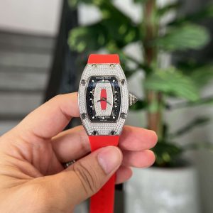Đồng Hồ Richard Mille RM07-01 Đính Full Đá Màu Đỏ Replica 45.32 x 32.3mm