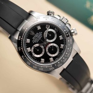 Rolex Daytona Godzilla Black Diamond Dial Oysterflex 1:1 Replica Clean Factory 40mm