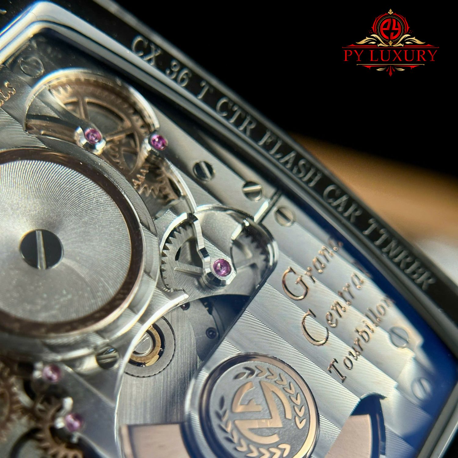 Đồng Hồ Franck Muller Grand Central Tourbillon Vỏ Carbon Cọc Số Học Trò Rep 1:1 44mm - Image 10