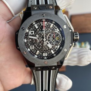Đồng Hồ Hublot Big Bang Ferrari 401.FX.1123.VR Vỏ Gốm Màu Xám Replica 1:1 HBBF 45mm