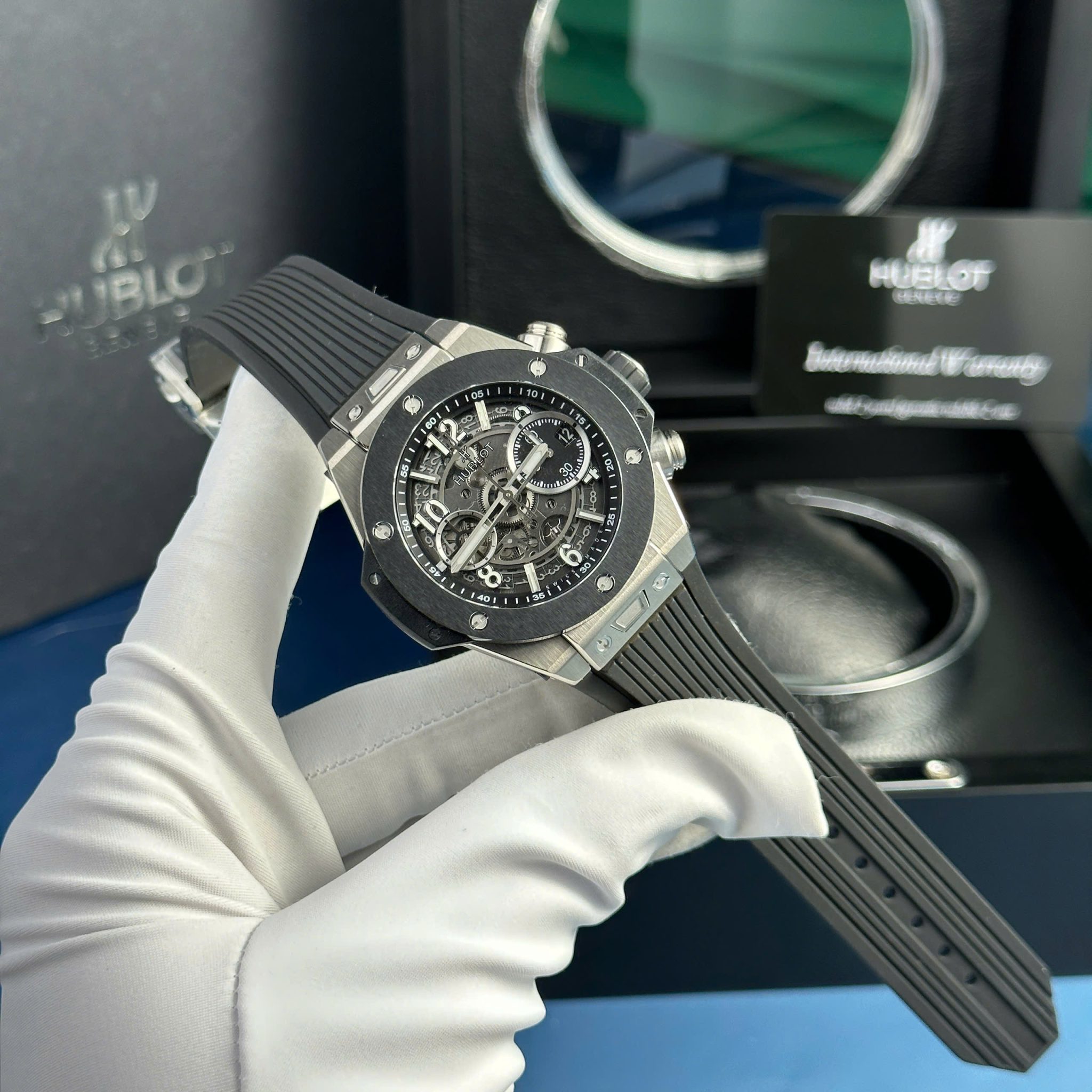 Đồng Hồ Hublot Big Bang Unico Titanium Ceramic Màu Đen Rep 1:1 BBF 42mm - Image 2