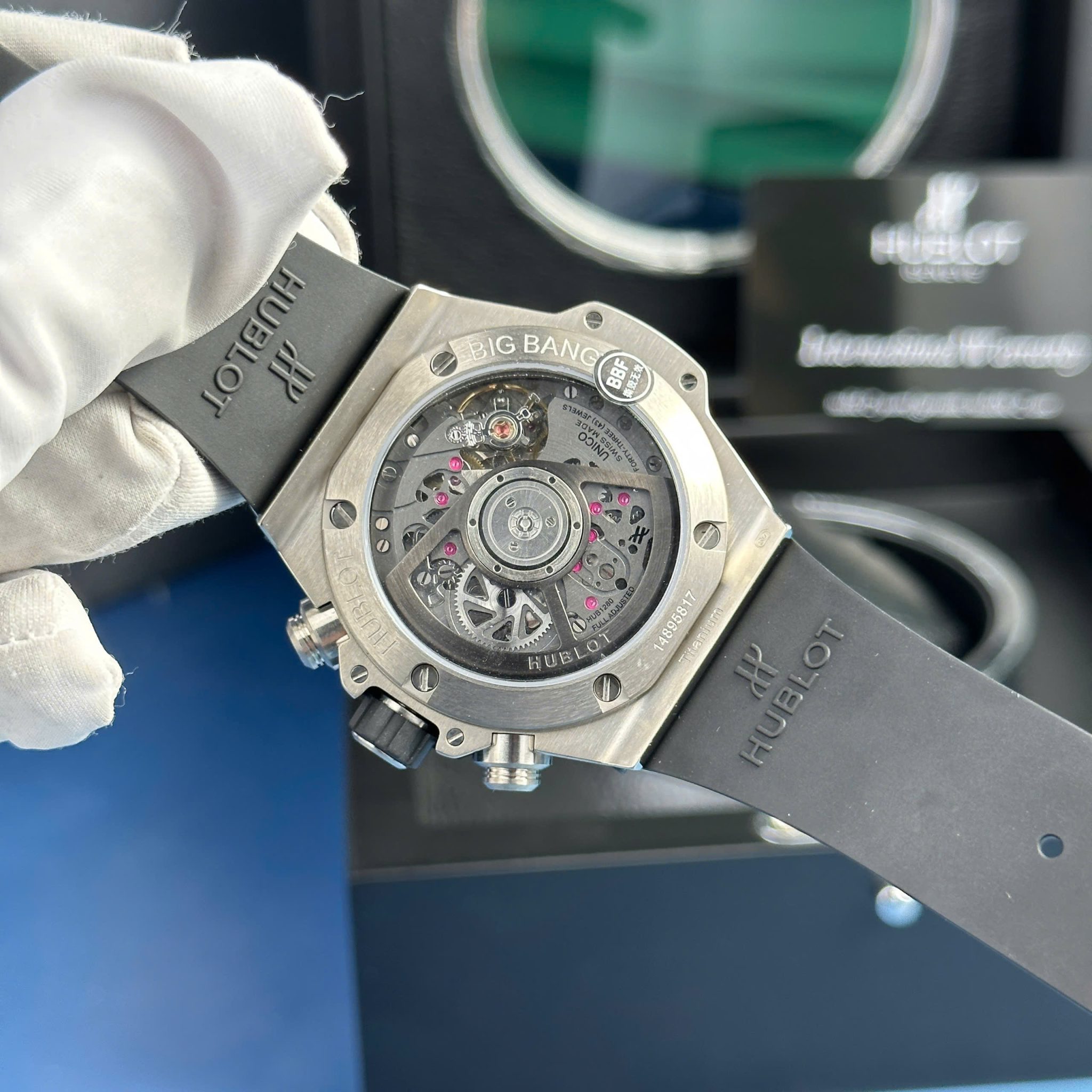Đồng Hồ Hublot Big Bang Unico Titanium Ceramic Màu Đen Rep 1:1 BBF 42mm - Image 6