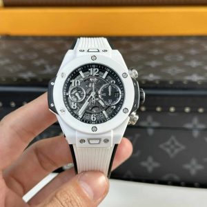 Đồng Hồ Hublot Big Bang Unico Vỏ Gốm Trắng Rep 1:1 BBF 42mm