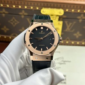 Đồng Hồ Nam Hublot Classic Fusion King Gold Màu Đen Replica 1:1 Cao Nhất JJF 42mm