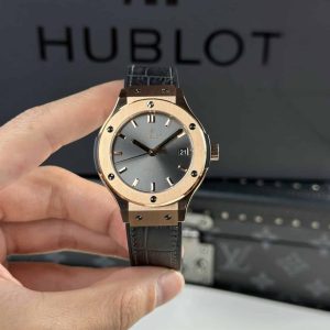 Đồng Hồ Hublot Classic Fusion King Gold Mặt Xám Rep 1:1 Cao Nhất JJF 38mm