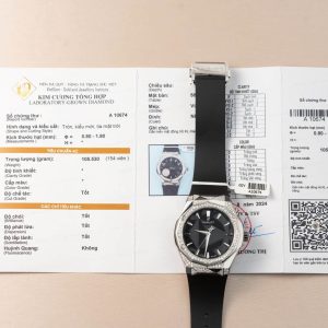 Đồng Hồ Hublot Classic Fusion Orlinski Titanium Alternative Pavé Mặt Đen Độ Kim Cương Nhân Tạo APS 40mm