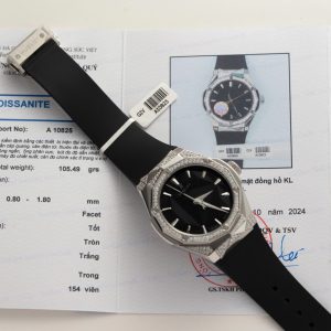 Đồng Hồ Hublot Classic Fusion Orlinski Titanium Alternative Pavé Màu Đen Độ Đá Moissanite Replica 1:1 HBF 40mm