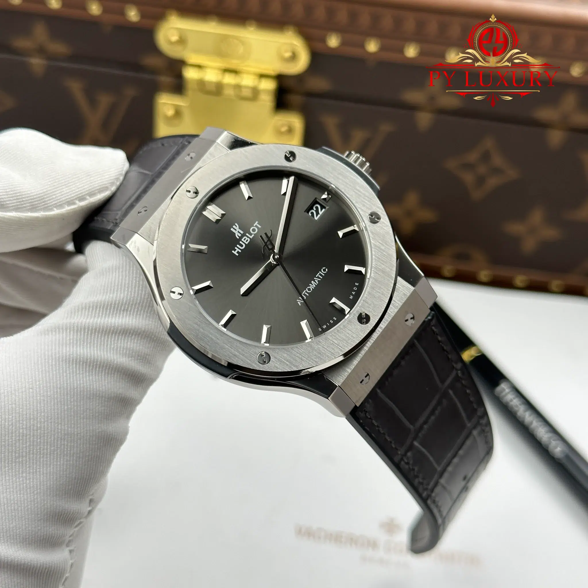 Hublot Classic Fusion Titanium Men Grey Dial 1:1 Best Replica JJZ 45mm - Image 4