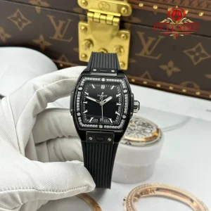 Hublot Spirit of Big Bang Black Magic Diamonds Rubber Strap Replica 39mm