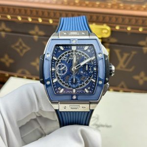 Hublot Spirit of Big Bang Titanium Blue Ceramic Blue Dial Rubber Strap 1:1 Best Replica BBF 42mm