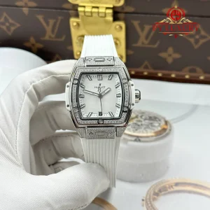 Hublot Spirit of Big Bang Titanium White Pavé Rubber Strap Replica 39mm