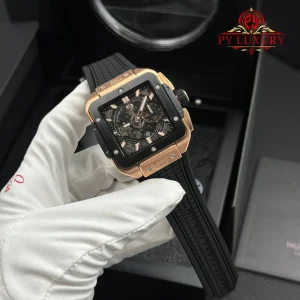 Hublot Square Bang Unico King Gold Ceramic Black Best Replica BBF 42mm
