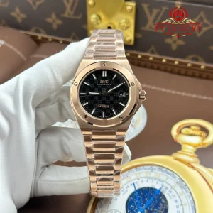 Đồng Hồ IWC Ingenieur IW328702 Vàng Hồng Mặt Đen Replica 1:1 GH Factory 40mm