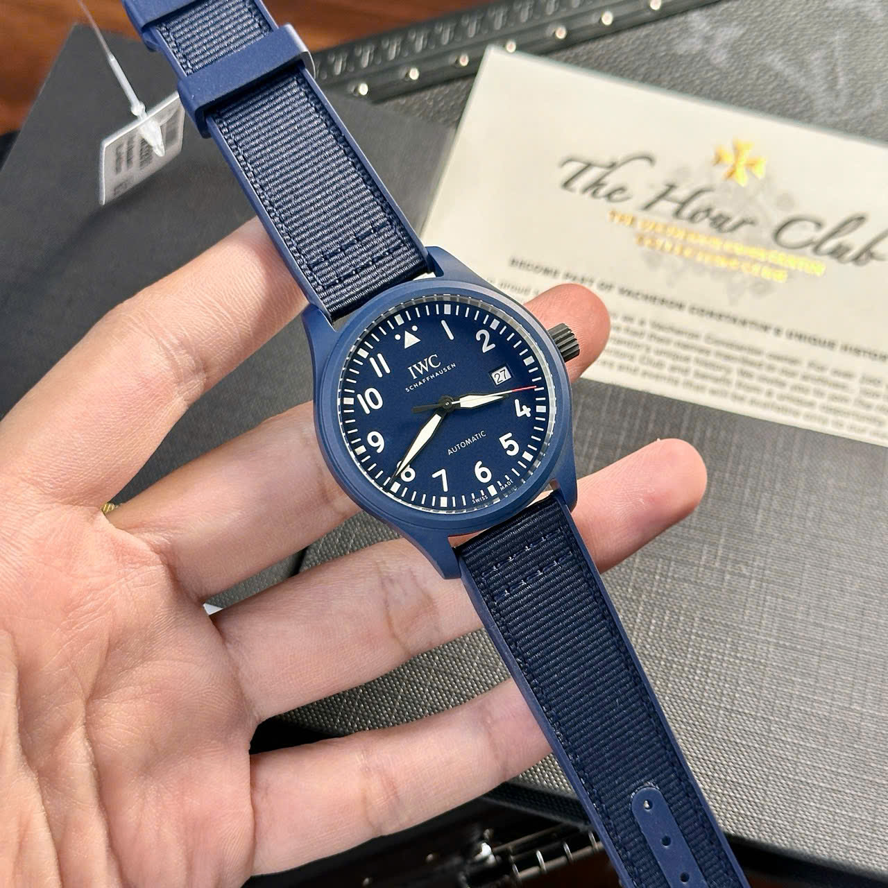IWC Pilot’s Watch Laureus Sport Blue Ceramic Blue Dial Best Copy V7 Factory 41mm - Image 4