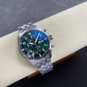 IWC Pilot’s Schaffhausen IW388104 Green Dial Metal Bracelet Super Clone APSF 41mm