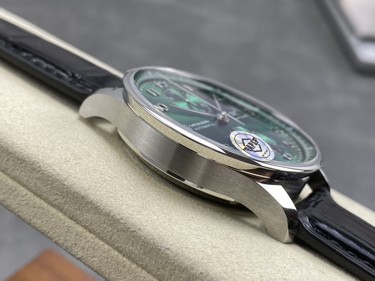 IWC Portugieser IW371615 Chronograph Green Dial Leather Strap Super Clone APSF 41mm - Image 5