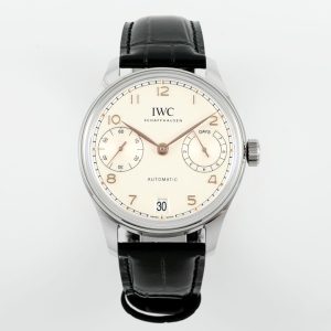 Đồng Hồ IWC Portugieser IW501701 Mặt Số Bạc Dây Da Đen Replica APSF 42mm
