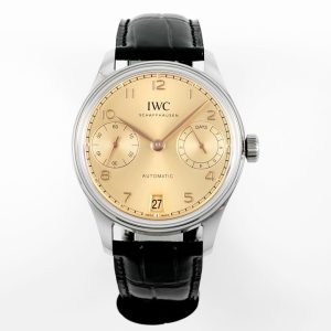 Đồng Hồ IWC Portugieser IW501705 Mặt Số Màu Be Dây Da Replica APSF 42mm