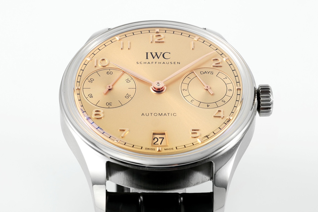IWC Portugieser IW501705 Beige Dial Leather Strap Best Clone APSF 42mm - Image 4