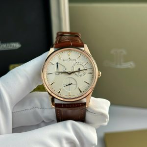 Đồng Hồ Jaeger-LeCoultre Master Ultra Thin Reserve De Marche Vàng Hồng Mặt Champagne Dây Da Replica 1:1 ZF 39mm