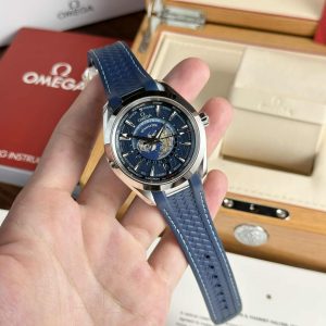 Đồng Hồ Omega Aqua Terra Worldtimer GMT Màu Xanh Dương Rep 1:1 VSF 43mm