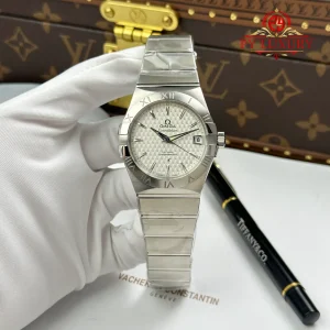 Đồng Hồ Omega Constellation Co-Axial 123.10.38.21.02.003 Mặt Số Bạc Replica 1:1 VSF 38mm