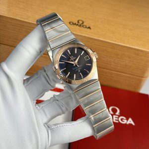 Đồng Hồ Omega Constellation Co-Axial Mặt Nâu Demi Vàng Hồng Rep 1:1 Cao Nhất 38mm