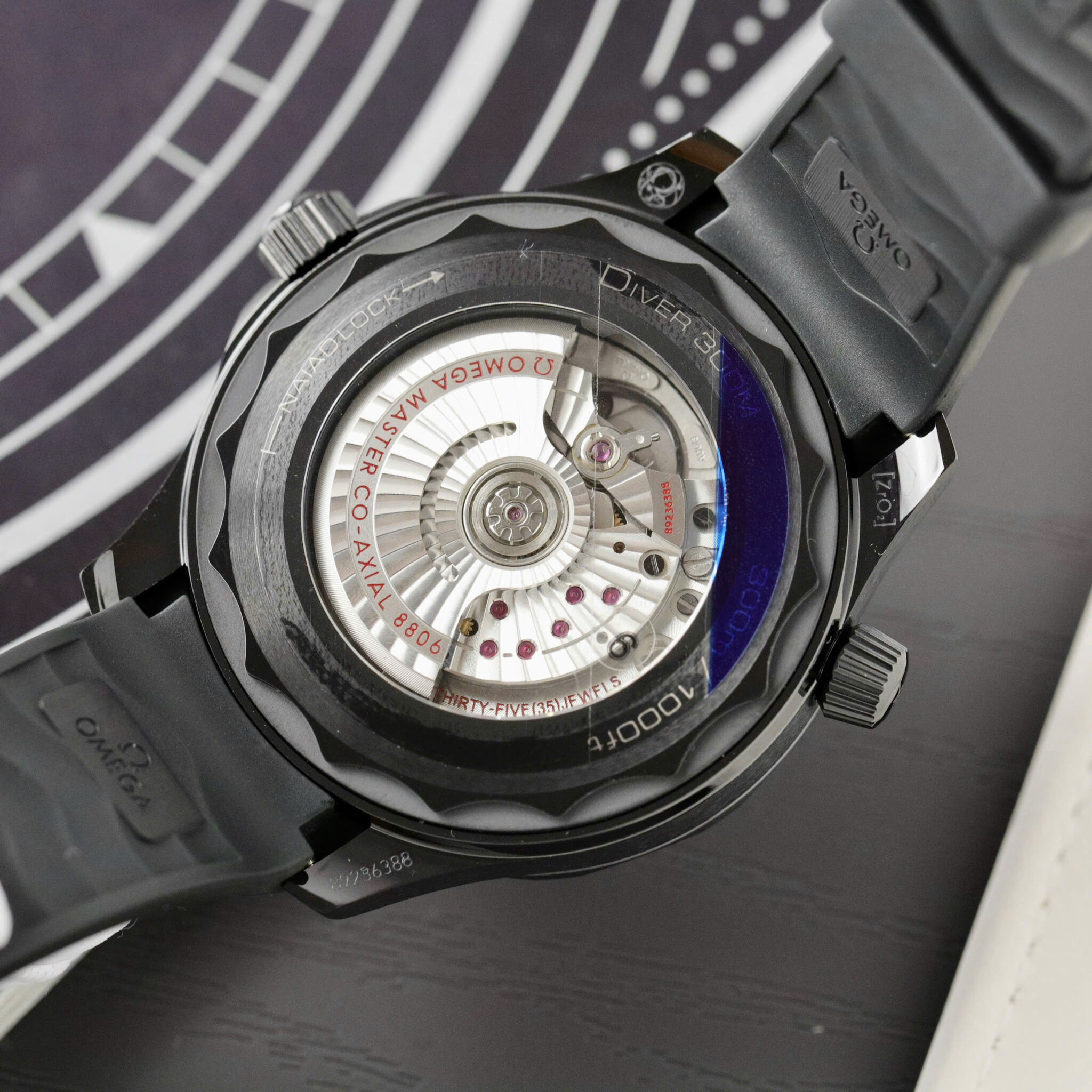 Omega Seamaster Diver 300M Black Black Ceramic Rubber Strap Best Replica VSF 43.5mm - Image 10