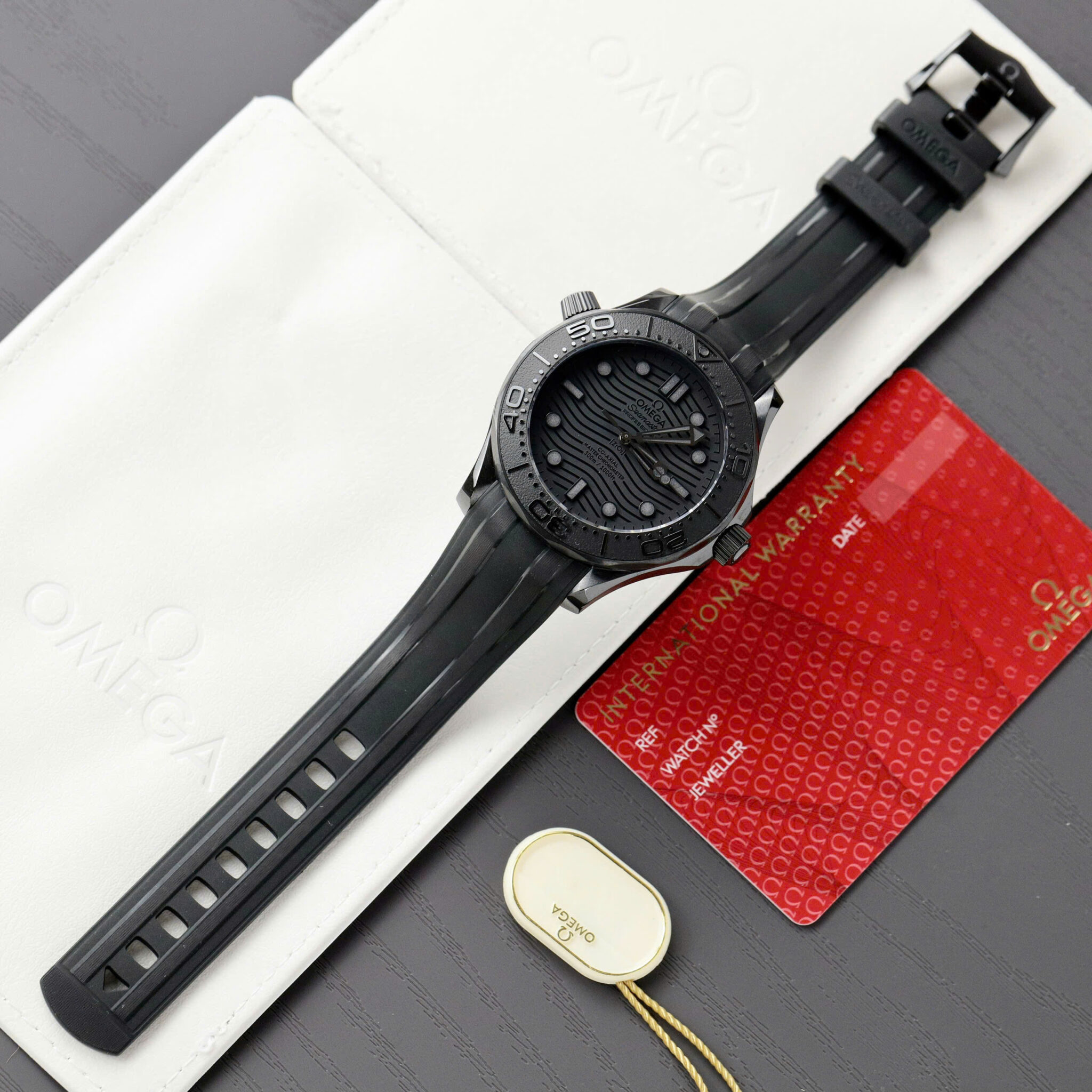 Omega Seamaster Diver 300M Black Black Ceramic Rubber Strap Best Replica VSF 43.5mm - Image 3