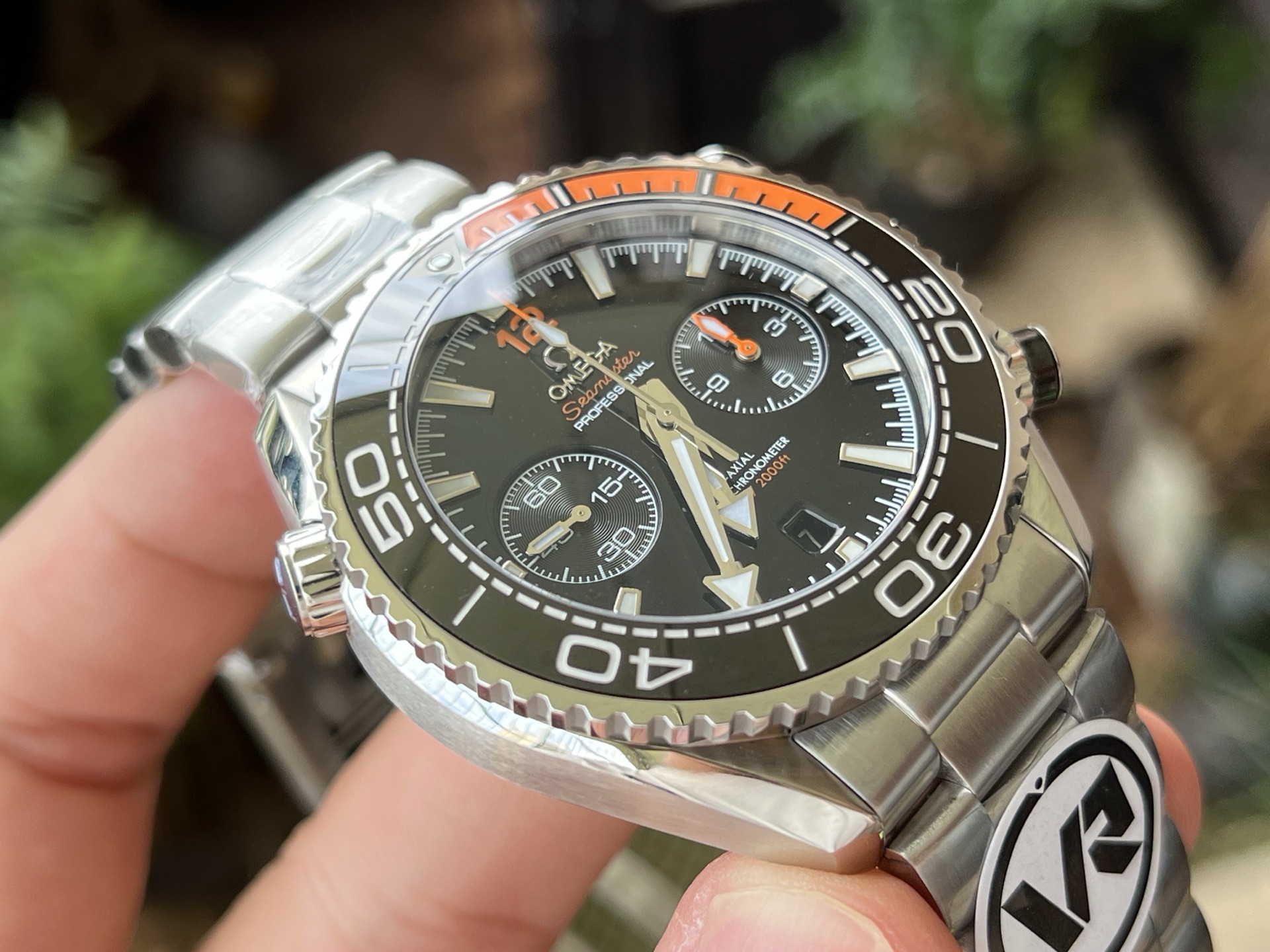 Đồng Hồ Omega Seamaster Planet Ocean 600M Chronograph Mặt Số Đen Replica 1:1 VRF 45.5mm - Image 5