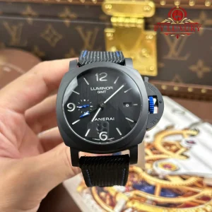 Đồng Hồ Panerai Luminor GMT Bucherer Blue Limited Edition PAM1176 Vỏ Gốm Dây Vải Replica 1:1 44mm