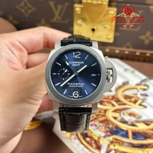 Đồng Hồ Panerai Luminor GMT PAM1279 Titanium Mặt Xanh Dương Dây Da Replica 1:1 42mm