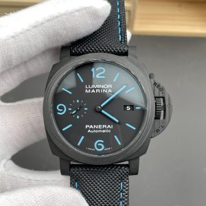Đồng Hồ PPanerai Luminor Marina PAM1661 Carbotech Mặt Đen Dây Vải Replica 1:1 VSF 44mm
