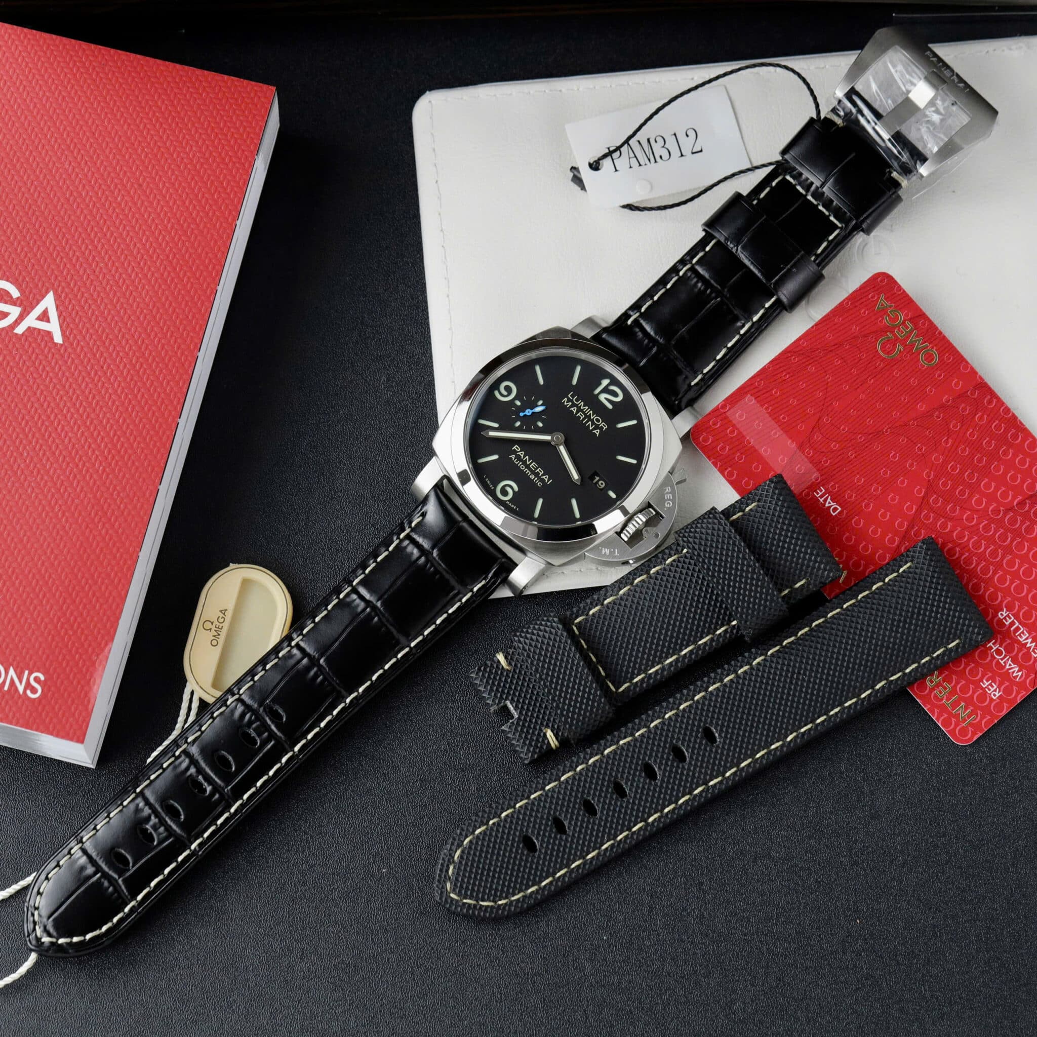 Đồng Hồ Panerai Luminor Marina PAM1312 Mặt Đen Dây Da Rep 1:1 VSF 44mm - Image 2