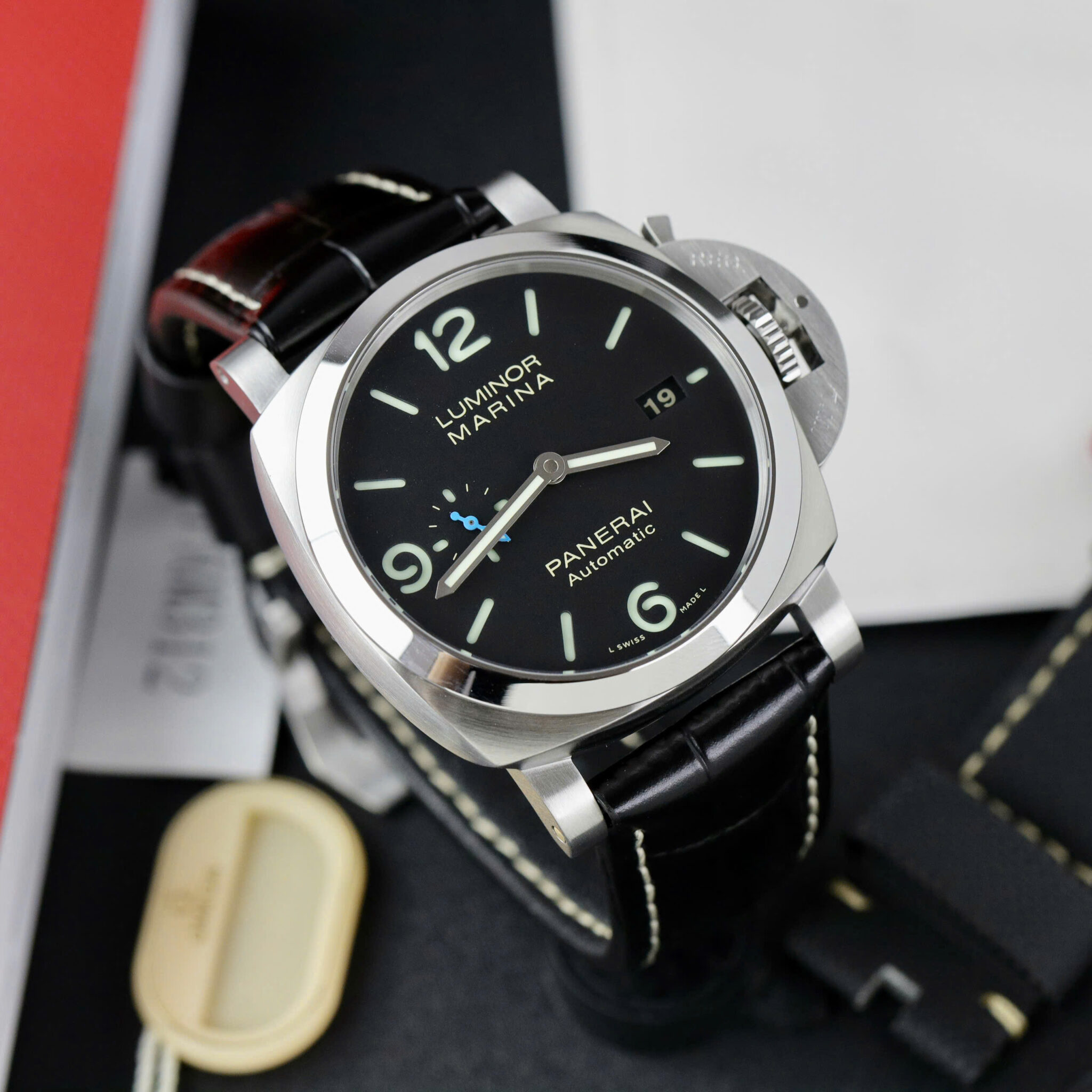 Đồng Hồ Panerai Luminor Marina PAM1312 Mặt Đen Dây Da Rep 1:1 VSF 44mm - Image 3