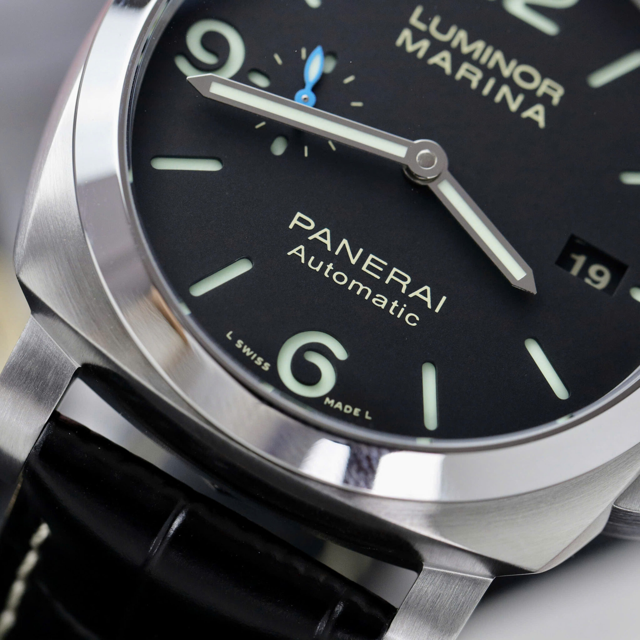 Đồng Hồ Panerai Luminor Marina PAM1312 Mặt Đen Dây Da Rep 1:1 VSF 44mm - Image 5