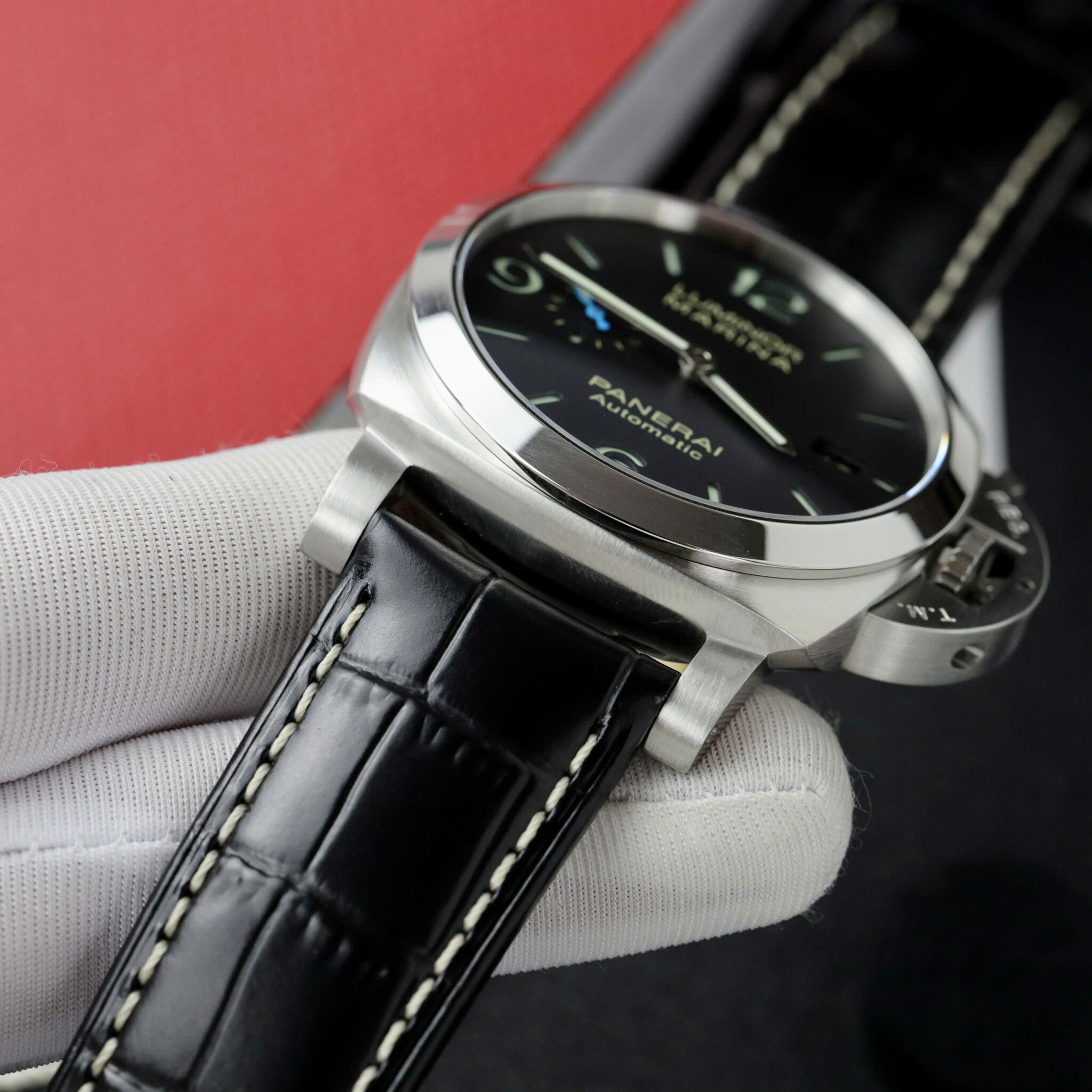 Đồng Hồ Panerai Luminor Marina PAM1312 Mặt Đen Dây Da Rep 1:1 VSF 44mm - Image 7