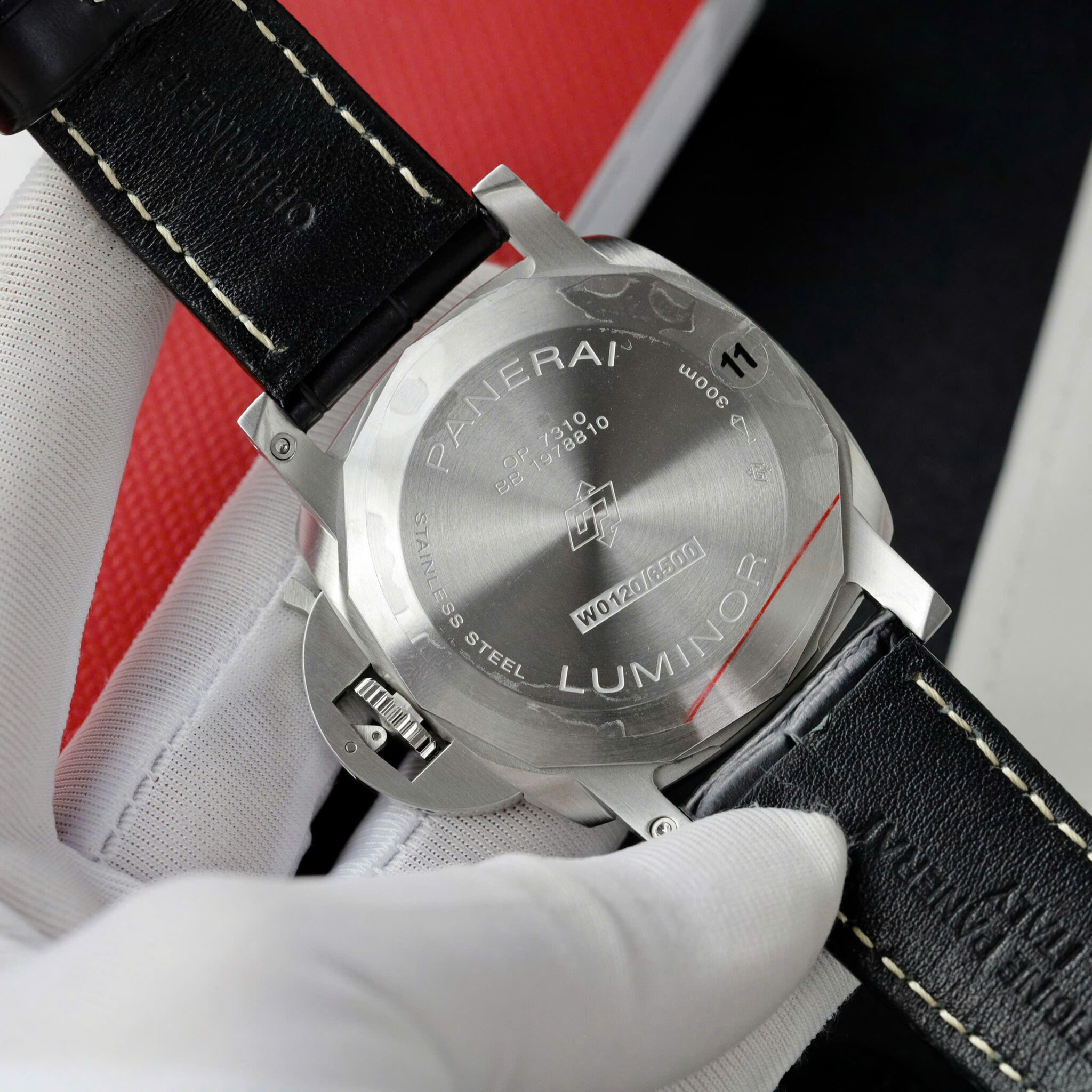 Đồng Hồ Panerai Luminor Marina PAM1312 Mặt Đen Dây Da Rep 1:1 VSF 44mm - Image 9