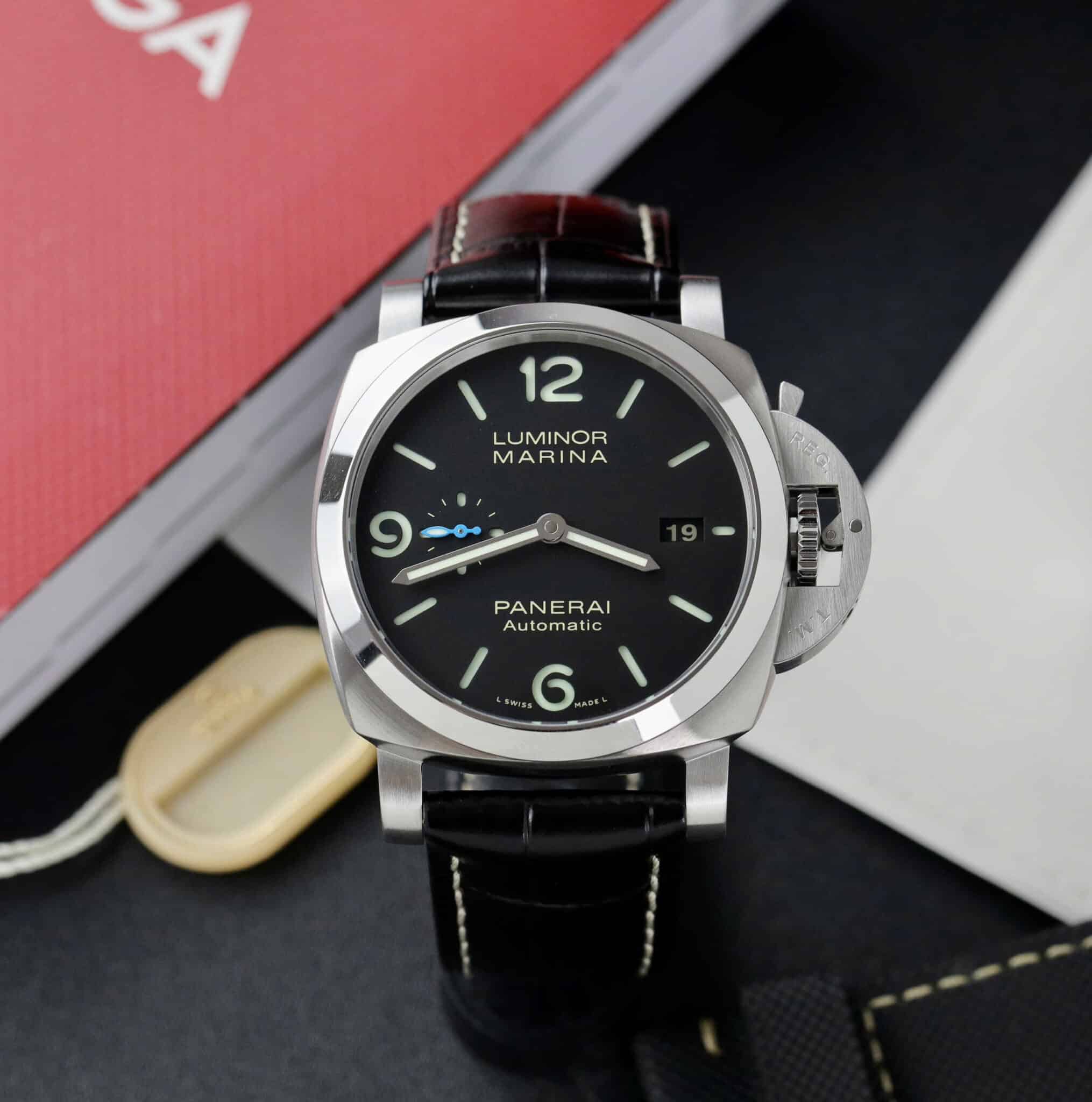 Đồng Hồ Panerai Luminor Marina PAM1312 Mặt Đen Dây Da Rep 1:1 VSF 44mm