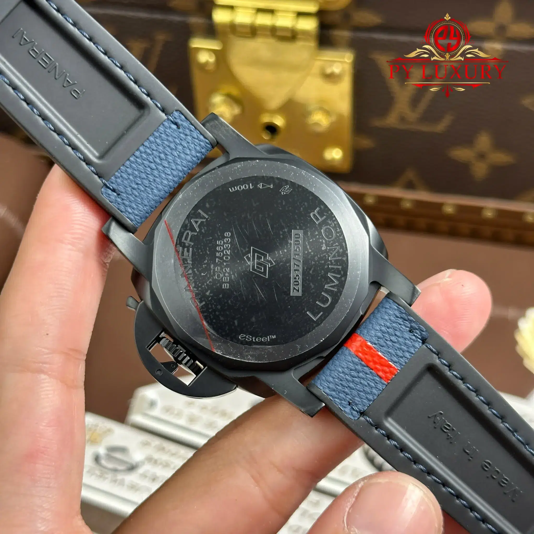 Đồng Hồ Panerai Luminor Quaranta Steel DLC Luna Rossa PAM01408 Mặt Xanh Dương Replica 1:1 VSF 40mm - Image 10