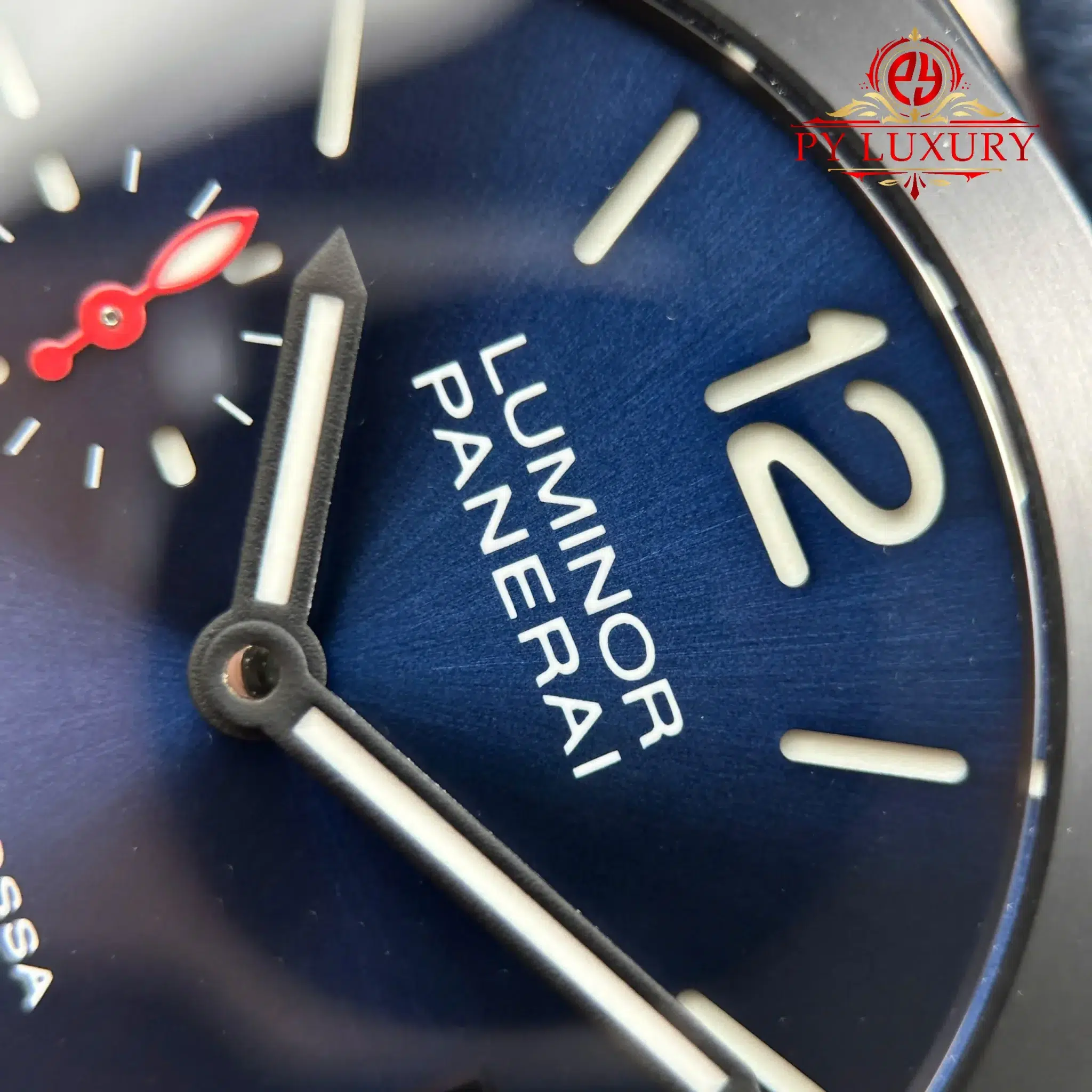 Đồng Hồ Panerai Luminor Quaranta Steel DLC Luna Rossa PAM01408 Mặt Xanh Dương Replica 1:1 VSF 40mm - Image 4