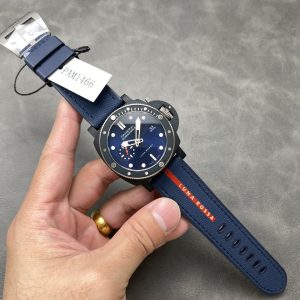 Panerai Submersible QuarantaQuattro Luna Rossa Ti-Ceramitech PAM1466 Blue Dial 1:1 Best Replica VSF 44mm
