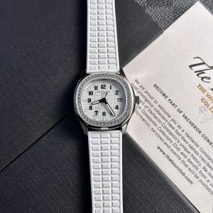 Đồng Hồ Nữ Patek Philippe Aquanaut 5067A Mặt Trắng Rep 1:1 PPF 35.6mm