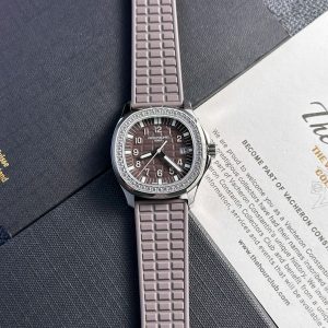 Đồng Hồ Nữ Patek Philippe Aquanaut 5067A-023 Màu Nâu Viền Đá Rep 1:1 PPF 35.6mm