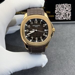 Đồng Hồ Patek Philippe Aquanaut 5167R-001 Bọc Vàng 18K Tinh Chỉnh Full Option Rep 1:1 40.8mm